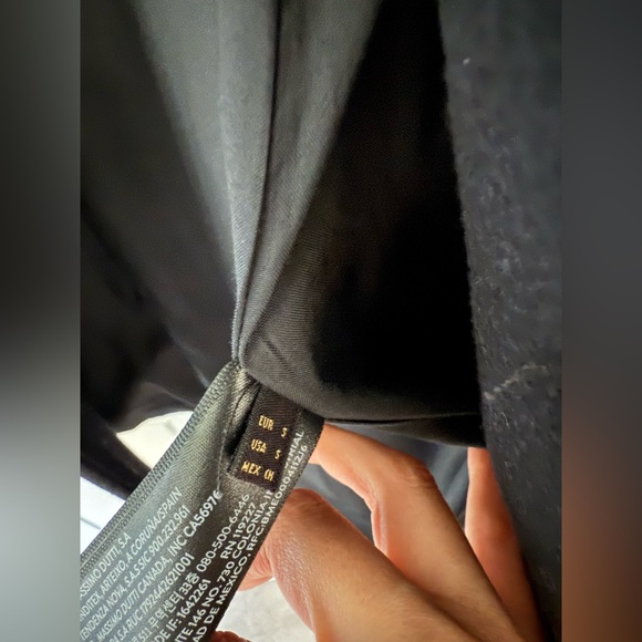 massimo dutti Black tabard-effect wool blend coat - Picture 10 of 10